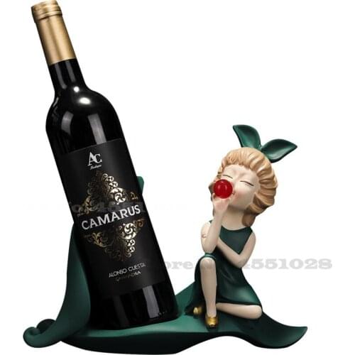 Girl Blowing Bubbles Wine Rack Modern Minimalist Resin Wine Rack Home Handicraft Decoration Living Room Ornaments