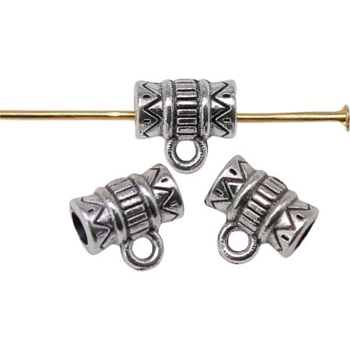 WYSIWYG 20pcs 8x8mm Bails Beads For Jewelry Making DIY Necklace Bracelet Bails Beads Pendants Charm Bails Beads