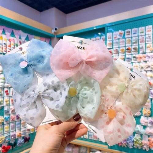 Mesh Bow Hair Clips Baby Girls Hair Accessories Hair Grips Little Princess Hair Pins Barrettes Birthday Gifts Hair Wear