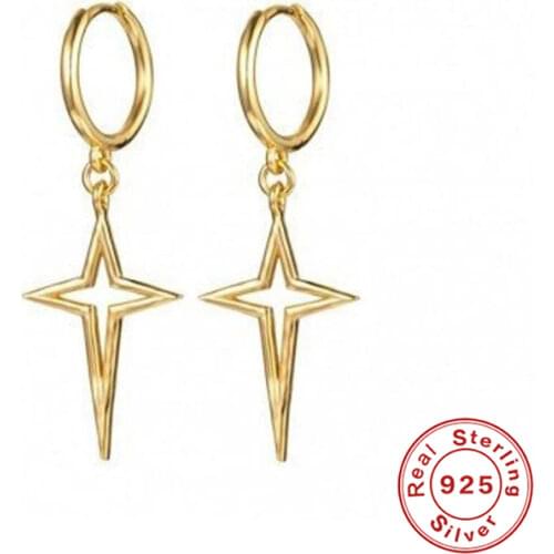 2019 design Small 925 Sterling Silver Hanging Stud Earrings For Women Star Cross Heart Ball Slice Charm Small Studs Earring A30