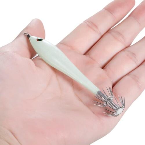 5PCS Luminous Squid Bait Hard Lure 9.5cm 6g Octopus Fishing Lures Umbrella Hook Sea Fish Tackle Cuttlefish Jigging Tools