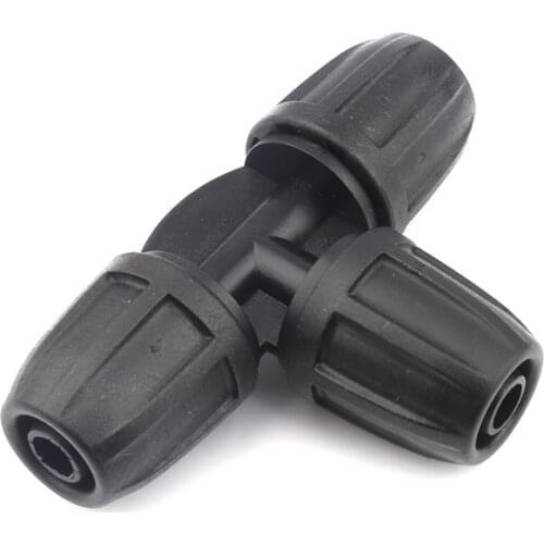 50pcs 8/11 9/12mm Garden Hose Connectors Gardening Drip Irrigation Pipe Connector Lock Nut Equal Tee Watering System Fittings