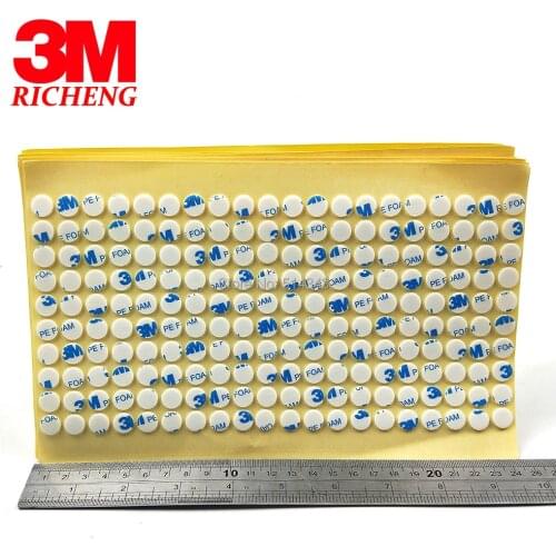 50pcs/lot 3M 1600T PE Foam White or Black Color For Auto Round Double Sided Tape 10MM Diameter