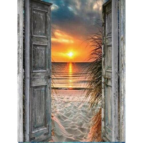 5D Diamond Painting Drilling Circular Landscape Used to Make Mosaic Painting Home Decoration Art Craft