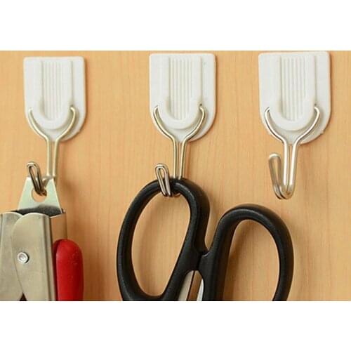 6x Hot sale Strong Adhesive Hook Wall Door Sticky Hanger Kitchen Bathroom