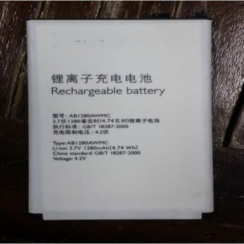 1280mah AB1280AWMC Battery for Philips W920 Mobile Phone Batteries with phone stander