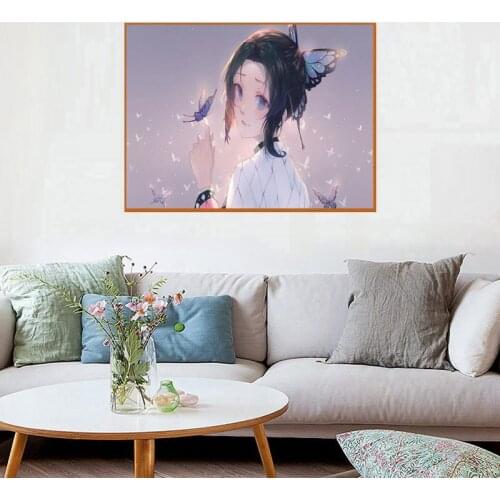5D Diamond Painting Diy Diamond Embroidery Full Mosaic Cross Stitch Kits Home Decor Anime Ghost Slayer Girl Art