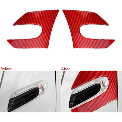 Carbon Fiber Car Side Turn Signal Air Vent Cover Trim Fender Stickers Auto Sticker Decals for Mini Cooper F55/F56