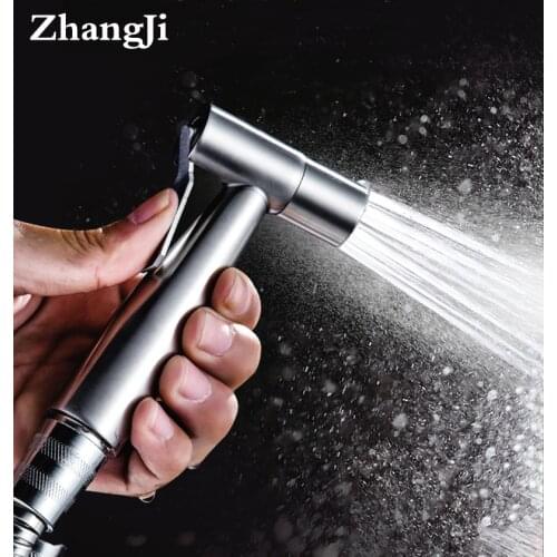 Zhang Ji 304 Stainless Steel Bathroom Handheld Bidet Sprayer head Toilet women Bidet faucet Multifunctional Rinse Accessories