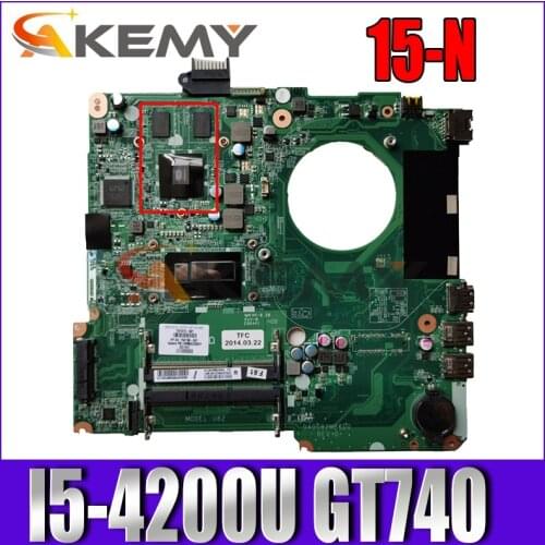 DA0U82MB6D0 Laptop motherboard For HP Pavillion 15-N 15-N005TX I5-4200U GT740 2GB Notebook Mainboard U82 N14P-GV2-S-A1