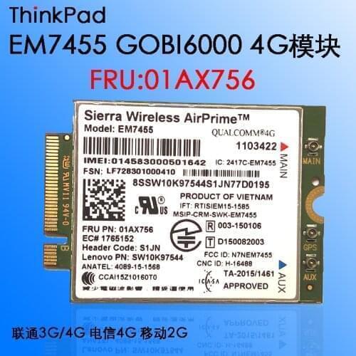 For THINKPAD-L470 20J4 20J5 THINKPAD-L470-TYPE-20JU-20JV THINKPAD-L570-TYPE-20J8-20J9 L570-TYPE-20JQ-20JR Unlocked New EM7455