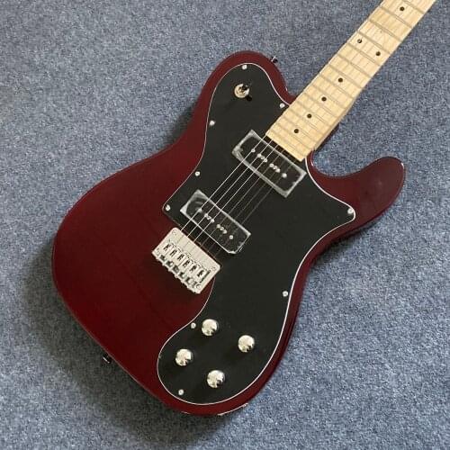 Telecaster Electric Guitar Elm Body Brown Color Black Board Silver Hardware High Quality Free Shipping