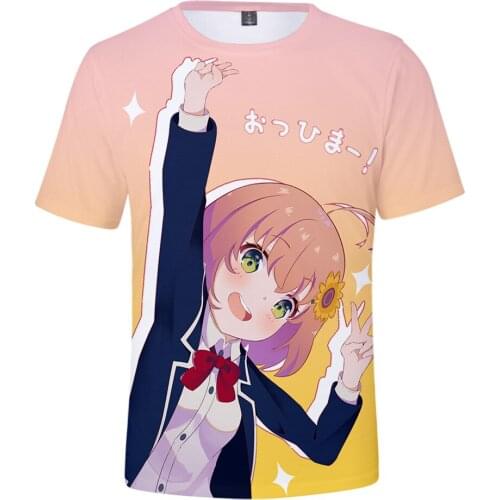 HonmaHimawari 3D Printed Spring Summer Preppy Men/Women Street Clothes T-shirt Streetwear Kawaii style