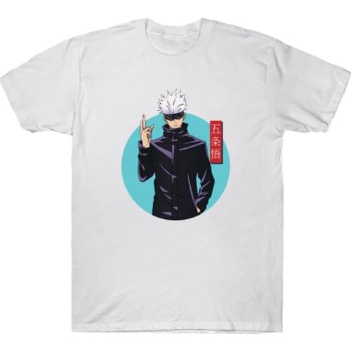 Jujutsu Kaisen Anime Printed T Shirt Satoru Gojo Manga Kawaii Graphic Tops Summer Fashion Casual Cotton Harajuku Tee Camisetas