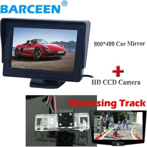 HD CCD image lens car reversing camera+Dynamic track line with In-Dash lcd 4.3"car monitor for NISSAN QASHQAI/X-TRAIL on sale
