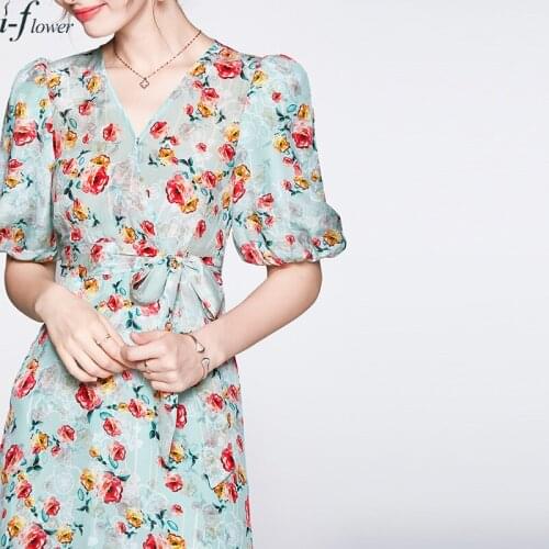 I-Flower Summer Dresses With Print