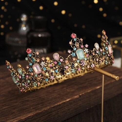Crown European and American Style Baroque Rhinestone Bridal Wedding Accessories Bridal Gown Jewelry BN
