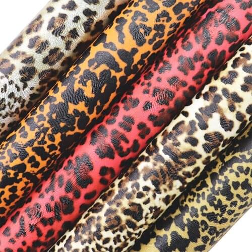 A4 Sheet 8"x11.8" Leopard Faux Leather Leatherette Synthetic PU Leather For Bags Earrings Bows DIY craft 1piece F0445