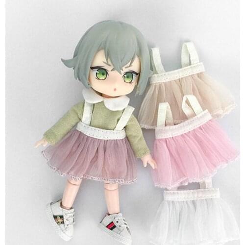 New OB BJD Cute Skirt /Long sleeve T-shirtDoll Dress Clothes for ob11,obitsu11,molly,1/12 bjd Doll Clothes Accessories Toy