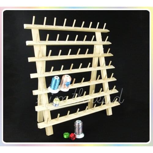 NEW ARRIVAL Simthread wooden Thread rack for 63 mini-king spools threads, thread stands