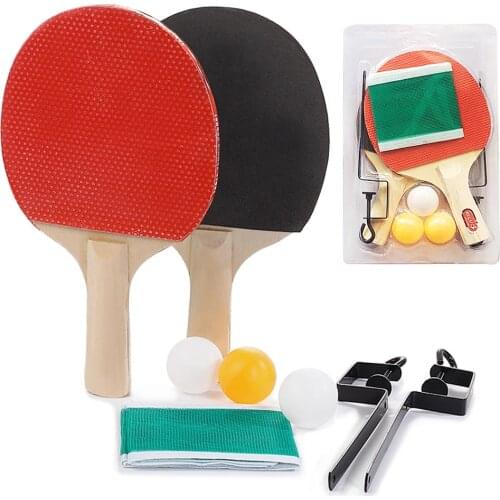 Portable Table Tennis Set Retractable Ping Pong Post Net Rack Ping Pong Paddles Quality Table Tennis Rackets Ping Pong Training
