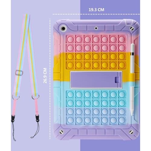 For iPad Air 4 Anti-Anxiety Stress Silicone Case Rainbow Bubble Cover for iPad Pro 11 10.2 10.5 5 6 8 9.7 inch Shockproof Case