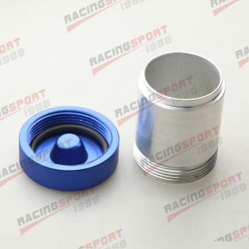 Blue 1.5" ID Aluminium Alloy Weld On Filler Neck And Cap - Dry Sump Fuel Tank
