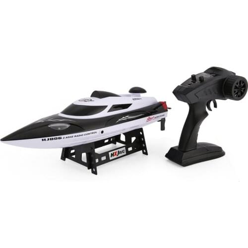 RC Boat HONGXUNJIE HJ806 47cm 2.4G RC 30km/h High Speed Racing Boat Water Cooling System Flipped Omni-directional Voltage Prompt