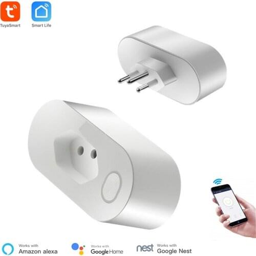 Brazil Standard Smart Socket WiFi Type N Socket 16A Power monitoring Smart Life APP Control Voice Control via Alexa Google Home