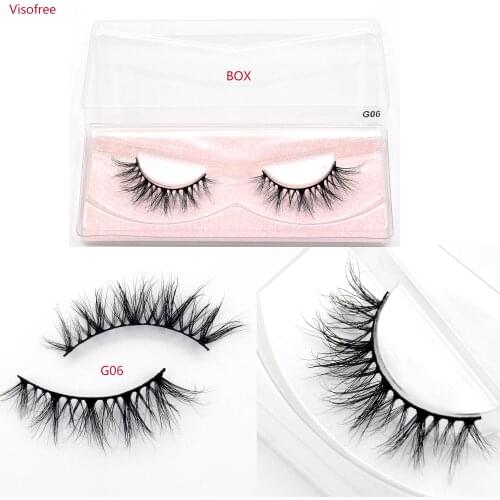 Visofree 3D Mink Eyelashes 100% Cruelty Free Mink Lashes Handmade Natural Long Lashes Popular Reusable Make Up Fluffy Eyelashes