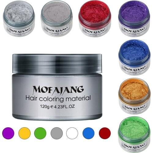 DIY Hair Color Wax Mud Dye Cream Temporary Modeling Hair Anti-static Color Hair Care Styling Wax Sun Not GreasyTSLM1