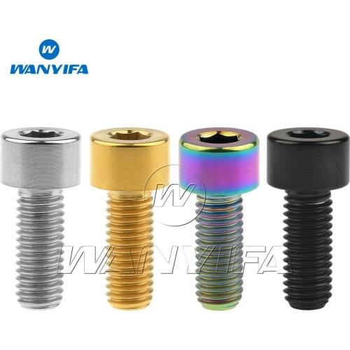 Wanyifa Titanium Ti M8X20mm Bolt Allen Head Din912 Screw Bike Accessory 4Pcs/lot