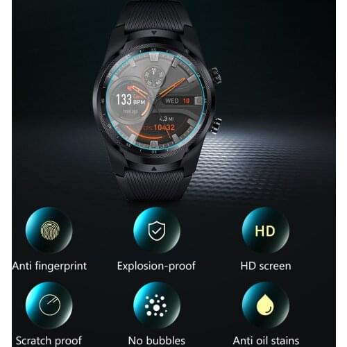 Smartwatch Tempered Glass Clear Protective Film Guard For Ticwatch Pro S E C2 E2 S2 Watch Full Display Screen Protector Cover