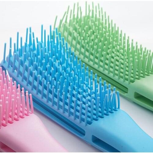 Women Massage Comb Hair Brush Scalp Detangle Hairbrush Comb Hairdressing Salon Health Care Relieve Fatigue Green/pink/black