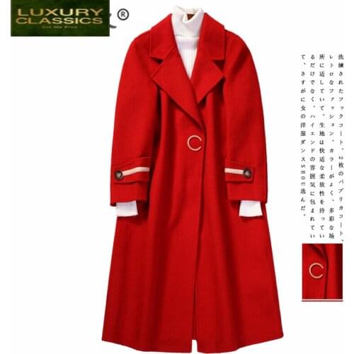 Clothes Winter Coat Women 2021 Korean 90% Wool Coat Female Ladies Elegant Cashmere Long Jacket Woolen Jacket Hiver ZL9020