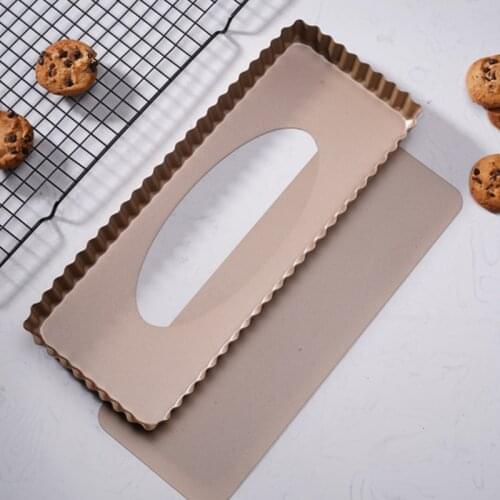 14 Inch Non-Stick Rectangle Cake Mold Carbon Steel Baking Pan Pie Mold with Removable Bottom Pastry Cake Baking Tray Bakeware