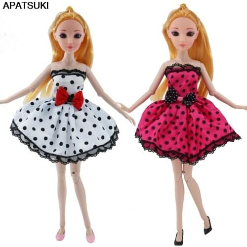 2pcs/lot Doll Clothes for Barbie Doll Outfits for 1/6 BJD Dolls Party Dresses 1:6 Dollhouse Accessories Kid Toys For Children