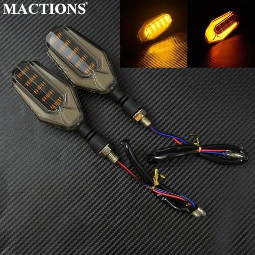 2xMotorcycle LED Turn Signal Indicator Lights Universal Blinker Running Light Lamp For Harley Dyna Touring Sportster XL Softail