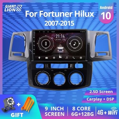2Din Android 10.0 Car Radio For Toyota Fortuner Hilux 2007 2008 2012 2014 2015 Car Multimedia Video Player Audio Gps Navigation