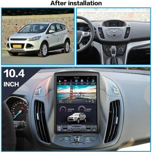 Tesla style Android 9.0 10″4 4G+64GB Car GPS Navigation For Ford KUGA 2013-2018 Head Unit Tape Recorder Multimedia Player Radio