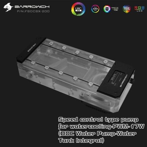 Barrowch D5 Pump Box PWM Control + Reservoir In One 5V D-RGB for PC Watercooling 18W 1100L/H FBD5BX