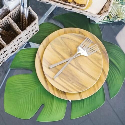 Large Size Monstera Shaped Table Mat Tropical Leaf Placemat Dining Table Coaster EVA Eco-friendly Placemats Cup Mats 45*38CM