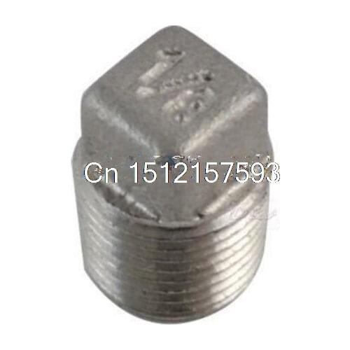 BSP 1/8"Malleable Square Head Pipe Fitting Plug Threaded Male Stainless Steel 304