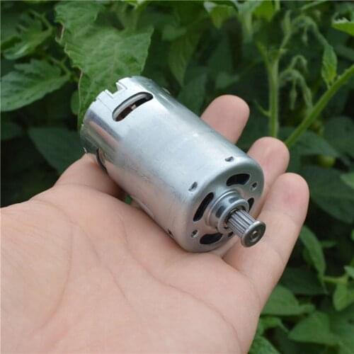 555 DC Motor Front Ball Bearing Motor Silent High Torque Low Speed Carbon Brush Motor 6V12V18V 2600-8200rpm Shaft Dia 3.17mm