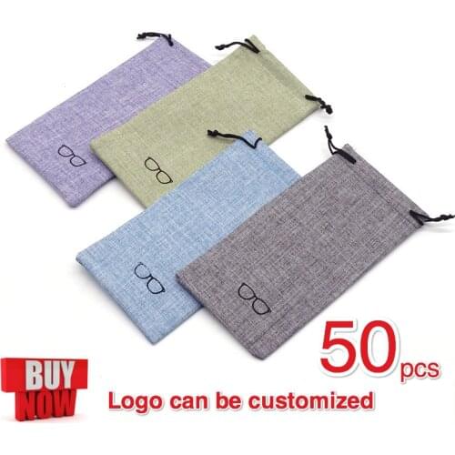 50pcs/lot Wholesale Bulk Sale Soft Glasses Bag Sunglasses Case Waterproof Dustproof Eyeglasses Pouch Eyewear Accessories Solid
