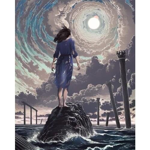 Face the Sun Acrylic Paint By Numbers Set Oil Painting For Adults DIY Kits Canvas Picture Drawing Coloring By Numbers Decor Art