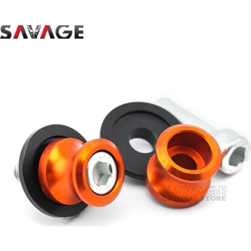 Swingarm Spools Slider For 990 SUPERMOTO/SUPER DUKE/R 1050 1090 1190 1290 ADVENTURE/R/T/S Motorcycle Stand Screw M10