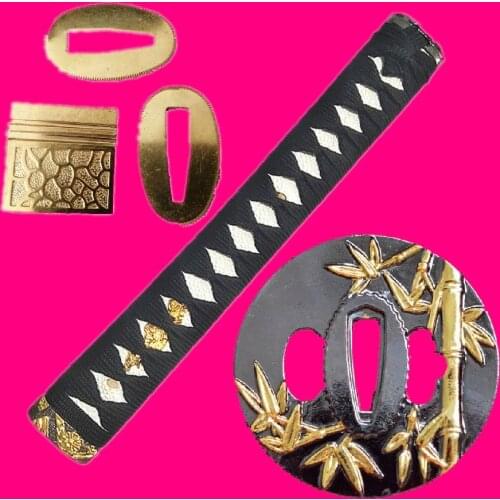 High Quality Set Handle Guard Fittings For Japanese Sword Tachi Katana Wakizashi Tanto Tsuba Menuki Fuchi Kashira Habaki Seppa