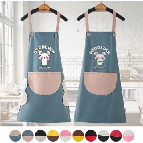Kitchen Aprons for Women Men Household Aprons for Kitchen Wipeable Waterproof Oil-Proof tablier cuisine femme Baking Accessories