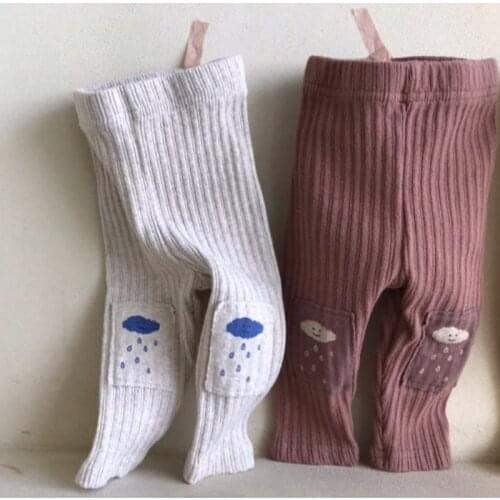 Spring Newborn Baby Boys Girls Solid Leggings Toddler Ribbed PP Pants Little Boy Casual Pants Kids Trousers Bottoming Pant